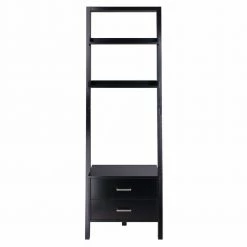 Bellamy 69 in. H Leaning Black Storage Shelf by Winsome Wood 12 Bellamy 69 in. H Leaning Black Storage Shelf by Winsome Wood -BENCH Online Store black winsome wood bookcases bookshelves 29522 4f 1000