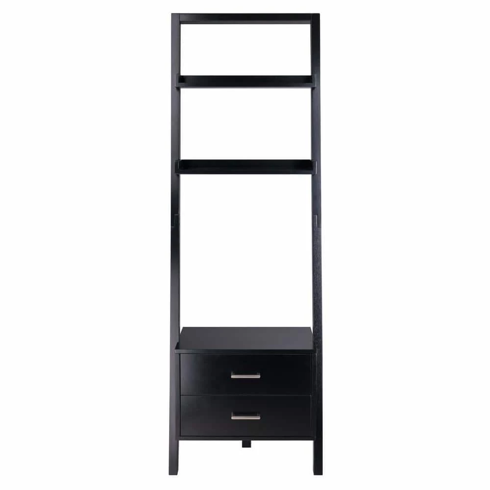 Bellamy 69 in. H Leaning Black Storage Shelf by Winsome Wood 7 Bellamy 69 in. H Leaning Black Storage Shelf by Winsome Wood - Image 5