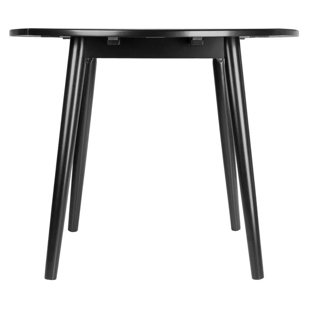 Moreno 36 in. Black Round Drop Leaf Table by Winsome Wood 8 Moreno 36 in. Black Round Drop Leaf Table by Winsome Wood - Image 6