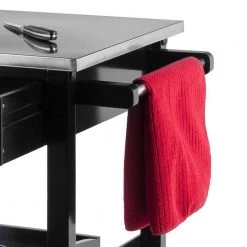 Anthony Black Kitchen Cart with Stainless Top by Winsome Wood 14 Anthony Black Kitchen Cart with Stainless Top by Winsome Wood -BENCH Online Store black with stainless top winsome wood kitchen carts 20326 1f 1000