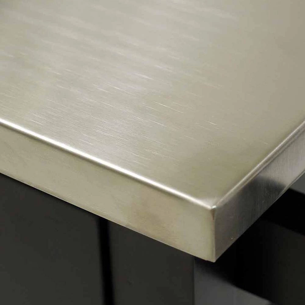 Anthony Black Kitchen Cart with Stainless Top by Winsome Wood 9 Anthony Black Kitchen Cart with Stainless Top by Winsome Wood - Image 7