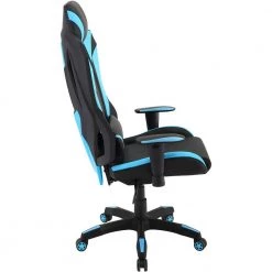 Commando Ergonomic Black High-Back Gaming Chair and Electric Blue with Adjustable Gas Lift Seating and Lumbar Support by Hanover -BENCH Online Store blue black hanover gaming chairs hgc0103 4f 1000