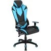 Commando Ergonomic Black High-Back Gaming Chair and Electric Blue with Adjustable Gas Lift Seating and Lumbar Support by Hanover -BENCH Online Store blue black hanover gaming chairs hgc0103 64 1000