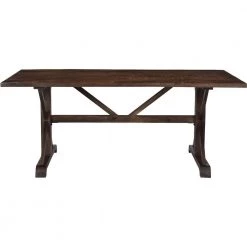 36 in. Rectangle Brown Mango Wood Dining Table (Seats 6-8) by Hanover