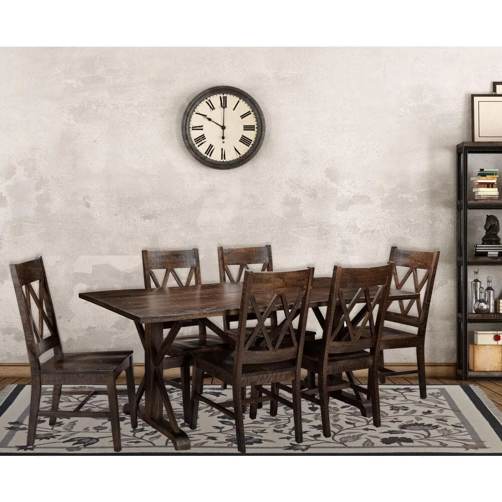 36 in. Rectangle Brown Mango Wood Dining Table (Seats 6-8) by Hanover 10 36 in. Rectangle Brown Mango Wood Dining Table (Seats 6-8) by Hanover - Image 8