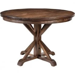 45 in. Round Brown Mango Wood Dining Table (Seats 4) by Hanover -BENCH Online Store brown hanover kitchen dining tables hdr005 wb a0 1000