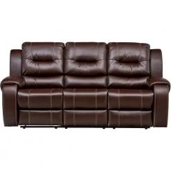 Rialto Faux-Leather Brown Double Reclining 3-Seater Sofa by Hanover 20 Rialto Faux-Leather Brown Double Reclining 3-Seater Sofa by Hanover -BENCH Online Store brown hanover sofas couches hum001sf br 66 1000