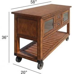 Classical Wooden Kitchen Cart in Brown by Whatseaso 13 Classical Wooden Kitchen Cart in Brown by Whatseaso -BENCH Online Store brown whatseaso kitchen carts l k110501757 1f 1000