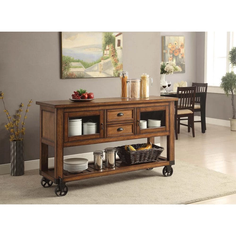 Classical Wooden Kitchen Cart in Brown by Whatseaso 7 Classical Wooden Kitchen Cart in Brown by Whatseaso - Image 5