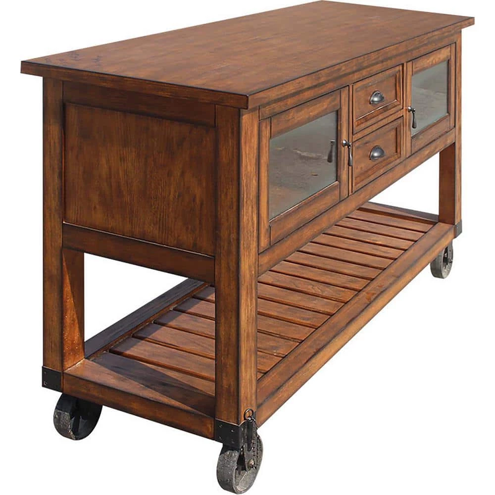 Classical Wooden Kitchen Cart in Brown by Whatseaso 3 Classical Wooden Kitchen Cart in Brown by Whatseaso