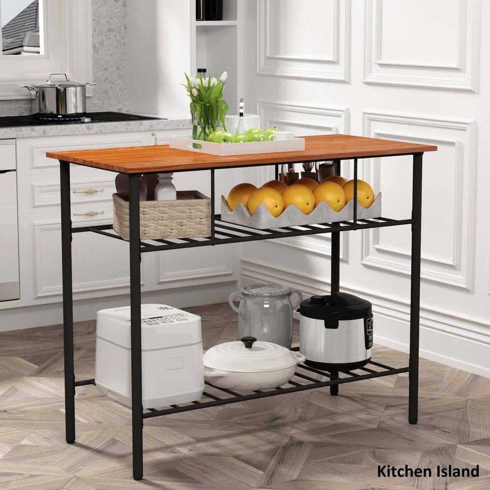 Brown Metal Kitchen Island by Whatseaso 9 Brown Metal Kitchen Island by Whatseaso - Image 7