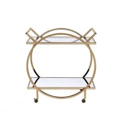 Traverse Serving Cart, Champagne & Mirrored by Whatseaso