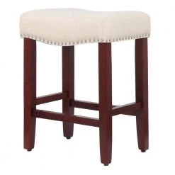 Jameson 24 in. Cherry Backless Wood Counter Stool with Beige Linen Seat (Set of 2) by WESTIN OUTDOOR 14 Jameson 24 in. Cherry Backless Wood Counter Stool with Beige Linen Seat (Set of 2) by WESTIN OUTDOOR -BENCH Online Store cherry westin outdoor bar stools id401 24 cr bg 2 1f 1000
