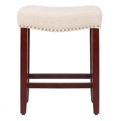 Jameson 24 in. Cherry Backless Wood Counter Stool with Beige Linen Seat (Set of 2) by WESTIN OUTDOOR 13 Jameson 24 in. Cherry Backless Wood Counter Stool with Beige Linen Seat (Set of 2) by WESTIN OUTDOOR -BENCH Online Store cherry westin outdoor bar stools id401 24 cr bg 2 4f 1000