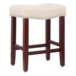 Jameson 24 in. Cherry Backless Wood Counter Stool with Beige Linen Seat (Set of 2) by WESTIN OUTDOOR 12 Jameson 24 in. Cherry Backless Wood Counter Stool with Beige Linen Seat (Set of 2) by WESTIN OUTDOOR -BENCH Online Store cherry westin outdoor bar stools id401 24 cr bg 2 c3 1000