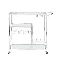 Contemporary Chrome Bar Serving Cart With Wheels by Whatseaso 15 Contemporary Chrome Bar Serving Cart With Wheels by Whatseaso -BENCH Online Store chrome whatseaso kitchen carts l k110498897 c3 1000