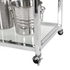 Contemporary Chrome Bar Serving Cart With Wheels by Whatseaso 21 Contemporary Chrome Bar Serving Cart With Wheels by Whatseaso -BENCH Online Store chrome whatseaso kitchen carts l k110498897 d4 1000