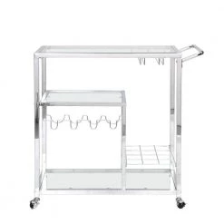 Contemporary Chrome Kitchen Cart by Whatseaso