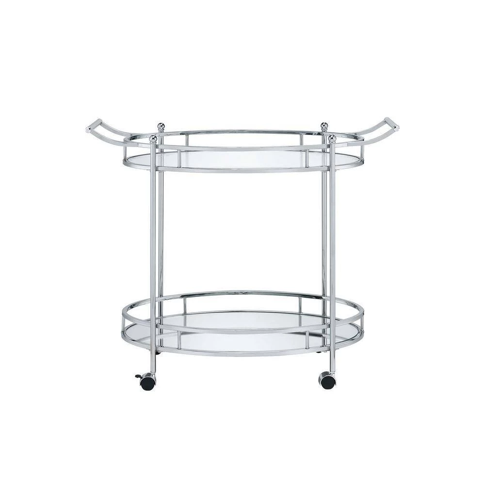 Kitchen Cart In Clear Glass & Chrome by Whatseaso 5 Kitchen Cart In Clear Glass & Chrome by Whatseaso - Image 3