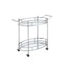 Kitchen Cart In Clear Glass & Chrome by Whatseaso