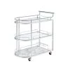 Clear Glass and Chrome Finish Kitchen Cart by Whatseaso