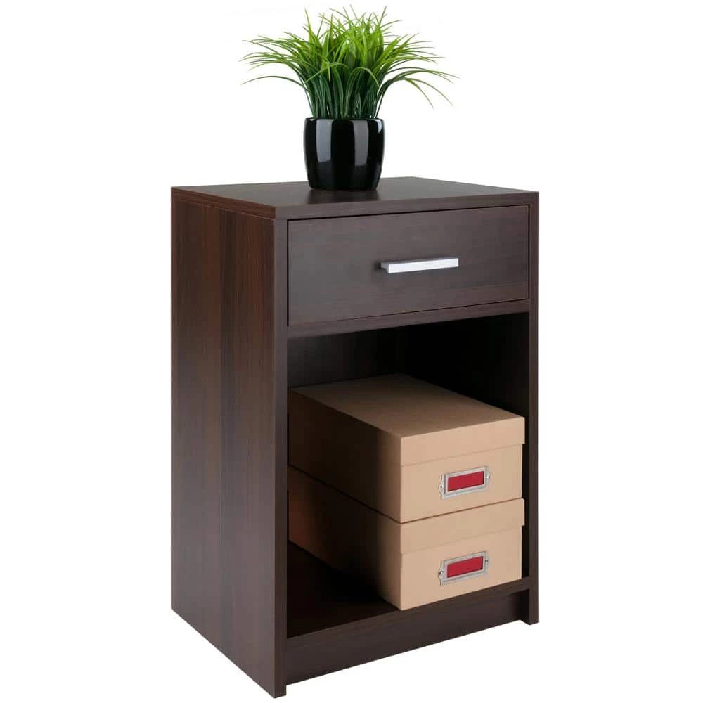 Rennick 15.75 in. W Cocoa Nightstand 1-Drawer Accent Table by Winsome Wood 8 Rennick 15.75 in. W Cocoa Nightstand 1-Drawer Accent Table by Winsome Wood - Image 6