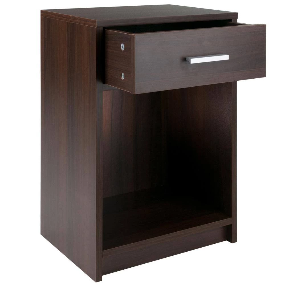 Rennick 15.75 in. W Cocoa Nightstand 1-Drawer Accent Table by Winsome Wood 5 Rennick 15.75 in. W Cocoa Nightstand 1-Drawer Accent Table by Winsome Wood - Image 3