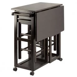 Bellini Coffee Kitchen Cart with Natural Wood Top by Winsome Wood -BENCH Online Store coffee with natural wood top winsome wood kitchen carts 23343 1f 1000