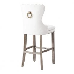 Harper 45.25 in. H Back Cream Tufted Velvet Wood Bar Stool by WESTIN OUTDOOR -BENCH Online Store cream westin outdoor bar stools id403 29 ag ce 44 1000