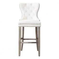 Harper 45.25 in. H Back Cream Tufted Velvet Wood Bar Stool by WESTIN OUTDOOR -BENCH Online Store cream westin outdoor bar stools id403 29 ag ce c3 1000