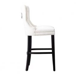 Harper 45.25 in. High Back Cream Tufted Velvet Nail Head Bar Stool by WESTIN OUTDOOR 16 Harper 45.25 in. High Back Cream Tufted Velvet Nail Head Bar Stool by WESTIN OUTDOOR -BENCH Online Store cream westin outdoor bar stools id403 29 bk ce 1f 1000