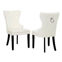 Brooklyn Cream Tufted Velvet Dining Side Chair (Set of 4) by WESTIN OUTDOOR -BENCH Online Store cream westin outdoor dining chairs id305 ce 2 1f 1000