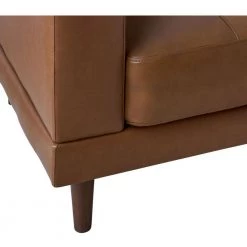 Austin 84 in. Dark Tan Modern Leather 3-Seater Sofa by Hanover -BENCH Online Store dark tan hanover sofas couches hup003sf tn 1d 1000
