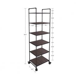 5-story corner shelf plant flower shelf rack by Whatseaso 14 5-story corner shelf plant flower shelf rack by Whatseaso -BENCH Online Store deep rustic brown whatseaso kitchen carts l k110498828 1f 1000