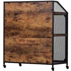 Kitchen Cart In Distressed Brown Color with Universal Wheels by Whatseaso -BENCH Online Store distressed brown whatseaso kitchen carts l k110498835 1d 1000