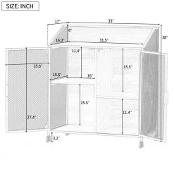 Kitchen Cart In Distressed Brown Color with Universal Wheels by Whatseaso -BENCH Online Store distressed brown whatseaso kitchen carts l k110498835 d4 1000