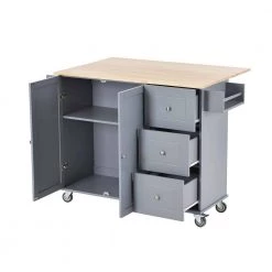 Dusty Blue Kitchen Island with Solid Wood Top and Locking Wheels by Whatseaso 25 Dusty Blue Kitchen Island with Solid Wood Top and Locking Wheels by Whatseaso -BENCH Online Store dusty blue whatseaso kitchen islands lnn k110501818 44 1000