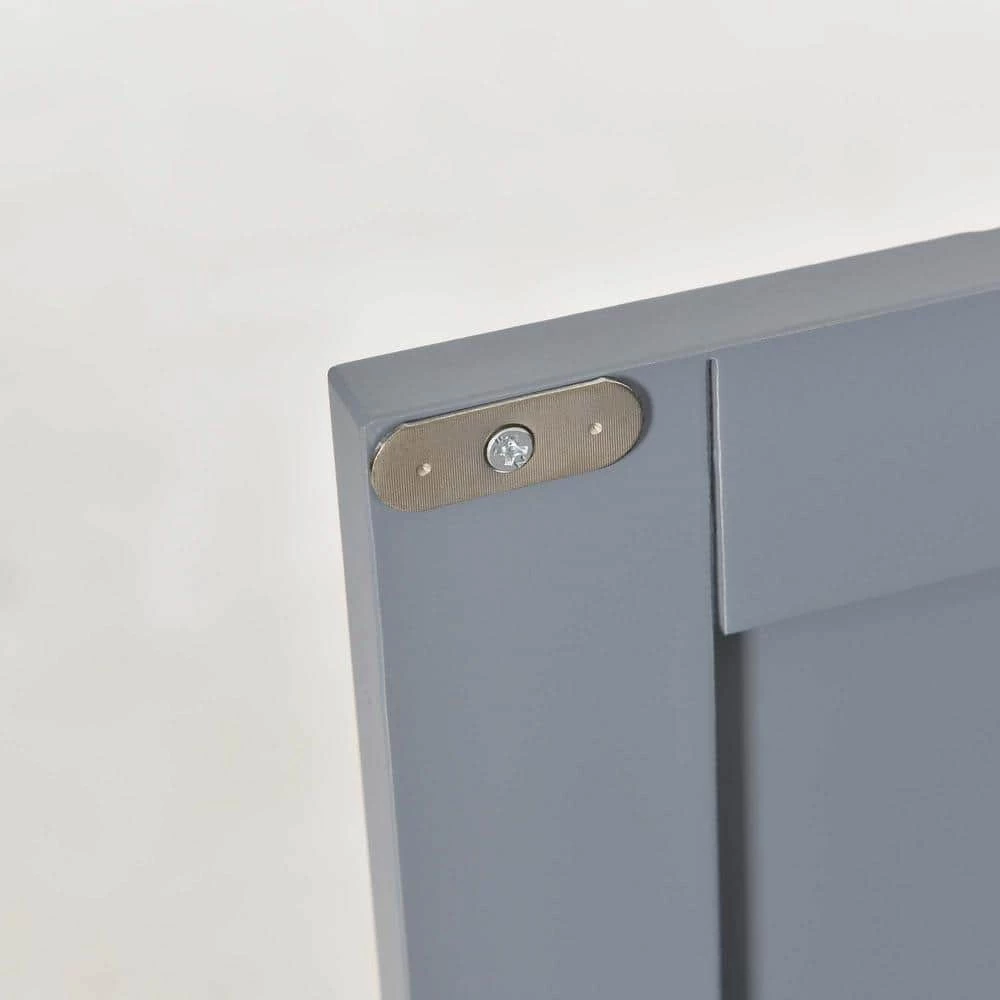 Dusty Blue Kitchen Island with Solid Wood Top and Locking Wheels by Whatseaso 8 Dusty Blue Kitchen Island with Solid Wood Top and Locking Wheels by Whatseaso - Image 6