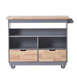 46 in. Dusty Blue New Design Kitchen Island with 2-Drawers and Tableware Cabinet by Whatseaso -BENCH Online Store dusty blue whatseaso kitchen islands lnn k110501894 76 1000