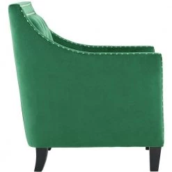 Willa Button Tufted Emerald Green Accent Arm Chair by Hanover -BENCH Online Store emerald green hanover accent chairs hup304 grn 44 1000