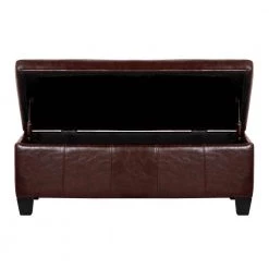Medora Espresso Faux Leather Lift-Top Storage Ottoman Bench by WESTIN OUTDOOR -BENCH Online Store espresso westin outdoor ottomans ia101 ex 1f 1000