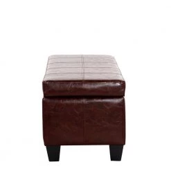 Medora Espresso Faux Leather Lift-Top Storage Ottoman Bench by WESTIN OUTDOOR -BENCH Online Store espresso westin outdoor ottomans ia101 ex 44 1000