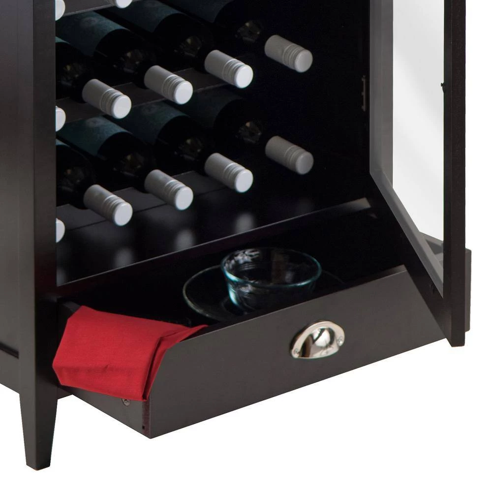 Bordeaux 20-Bottle Espresso Bar Cabinet by Winsome Wood 10 Bordeaux 20-Bottle Espresso Bar Cabinet by Winsome Wood - Image 8