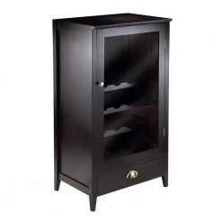 Bordeaux 20-Bottle Espresso Bar Cabinet by Winsome Wood