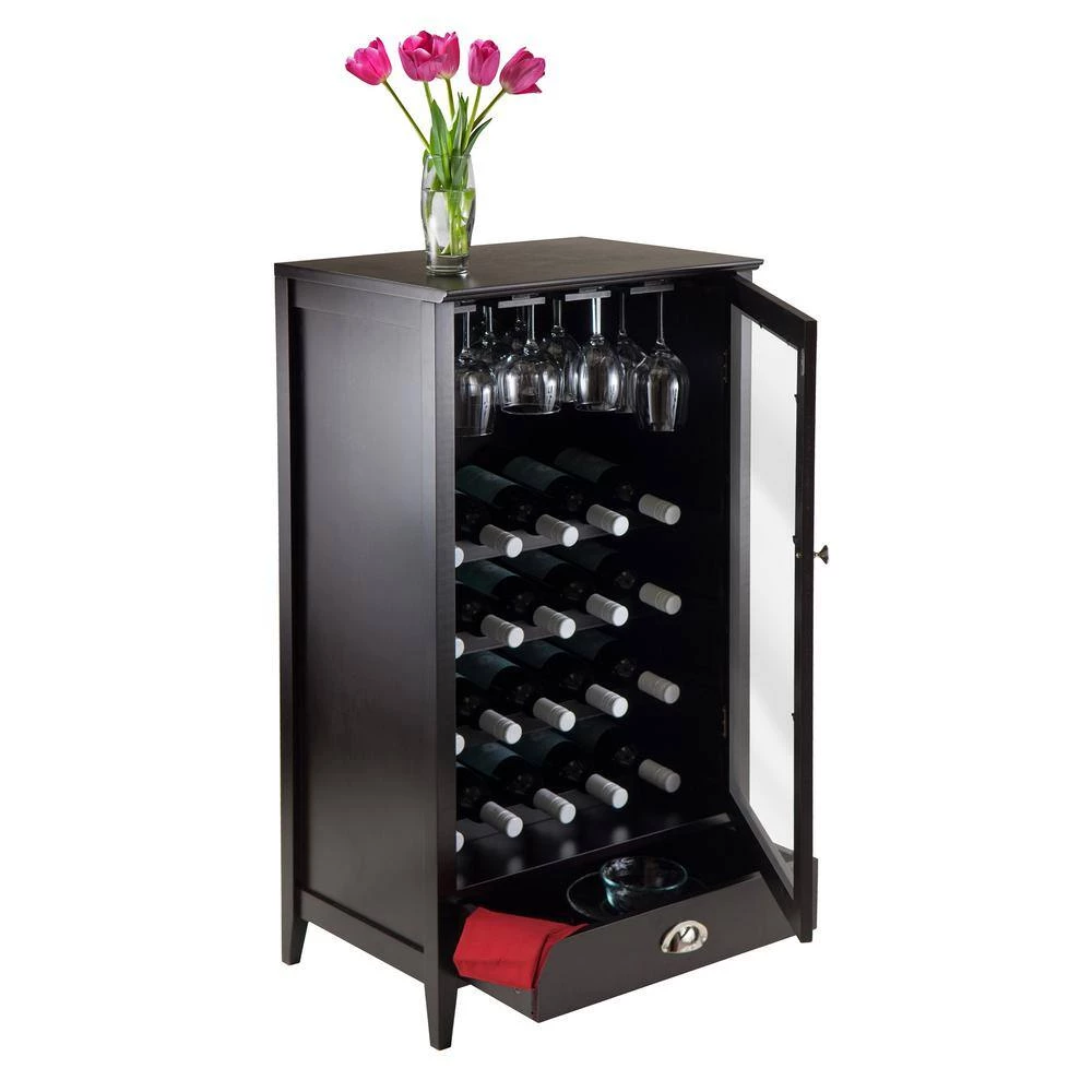 Bordeaux 20-Bottle Espresso Bar Cabinet by Winsome Wood 7 Bordeaux 20-Bottle Espresso Bar Cabinet by Winsome Wood - Image 5