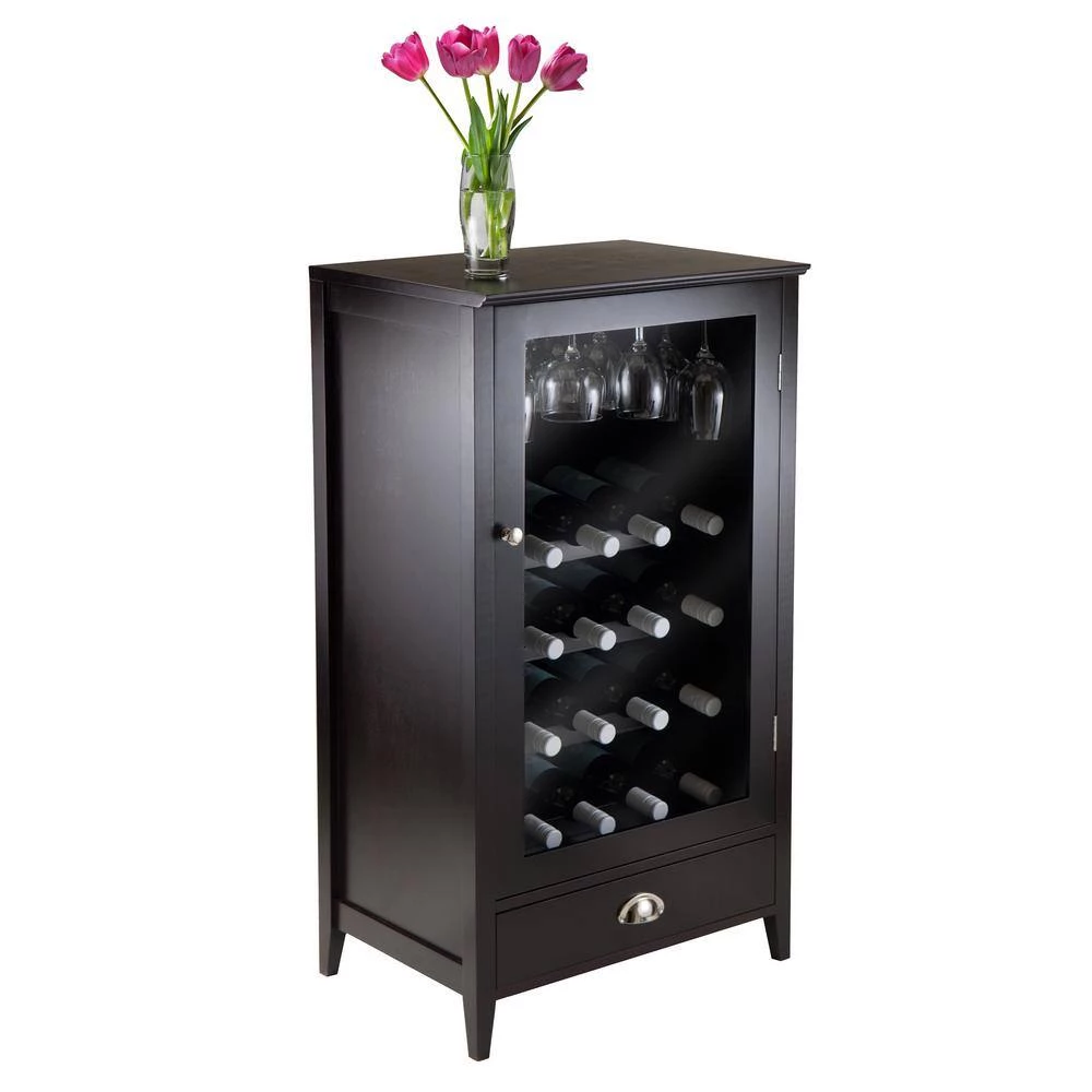 Bordeaux 20-Bottle Espresso Bar Cabinet by Winsome Wood 8 Bordeaux 20-Bottle Espresso Bar Cabinet by Winsome Wood - Image 6