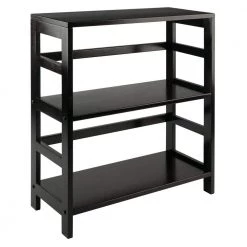 Leo 29in H Shelf/Storage, Book, 2-Tier Wide in Espresso Finish by Winsome Wood
