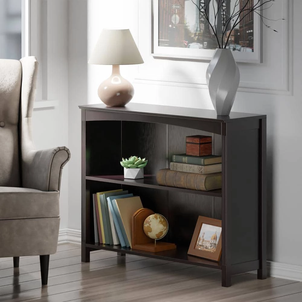 30 in. H in Espresso Terrace 2-Section Bookcase, Wide Shelf by Winsome Wood 7 30 in. H in Espresso Terrace 2-Section Bookcase, Wide Shelf by Winsome Wood - Image 5