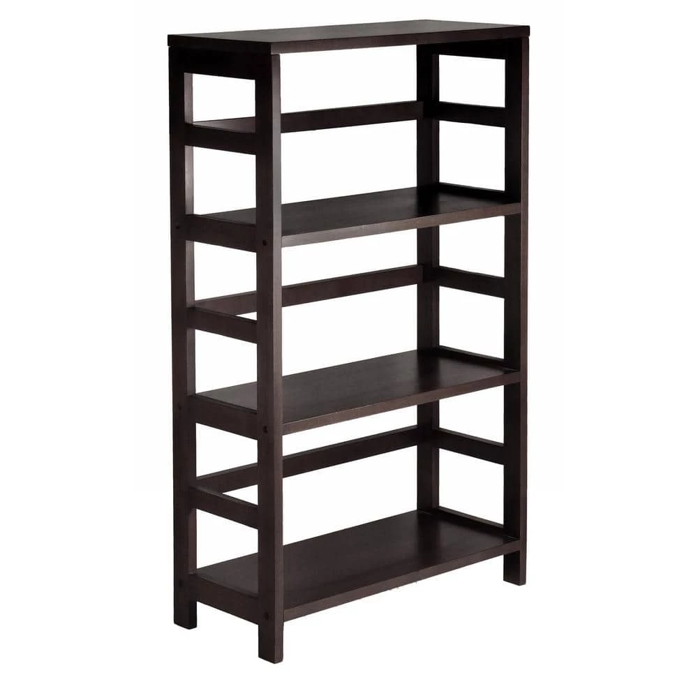 Leo 3-Tier Wide Espresso Storage shelf by Winsome Wood 3 Leo 3-Tier Wide Espresso Storage shelf by Winsome Wood