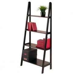 Avalon 4-Tier 58 in. H A-Frame Espresso Standard Bookcase by Winsome Wood -BENCH Online Store espresso winsome wood bookcases bookshelves 92428 4f 1000
